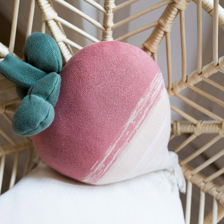 Ramona The Radish Knitted Cushion