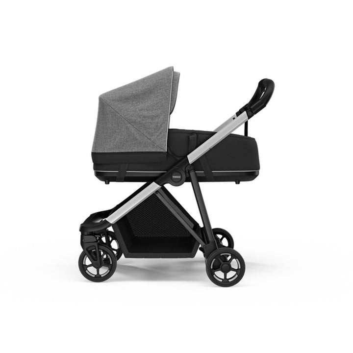 Thule Shine Bassinet on the Thule Shine Stroller in Grey Melange