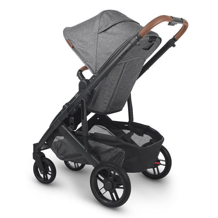 Slight back view of UPPAbaby Cruz V2 Stroller in -- Color_Gregory