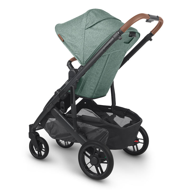 Slight back view of UPPAbaby Cruz V2 Stroller in -- Color_Gwen