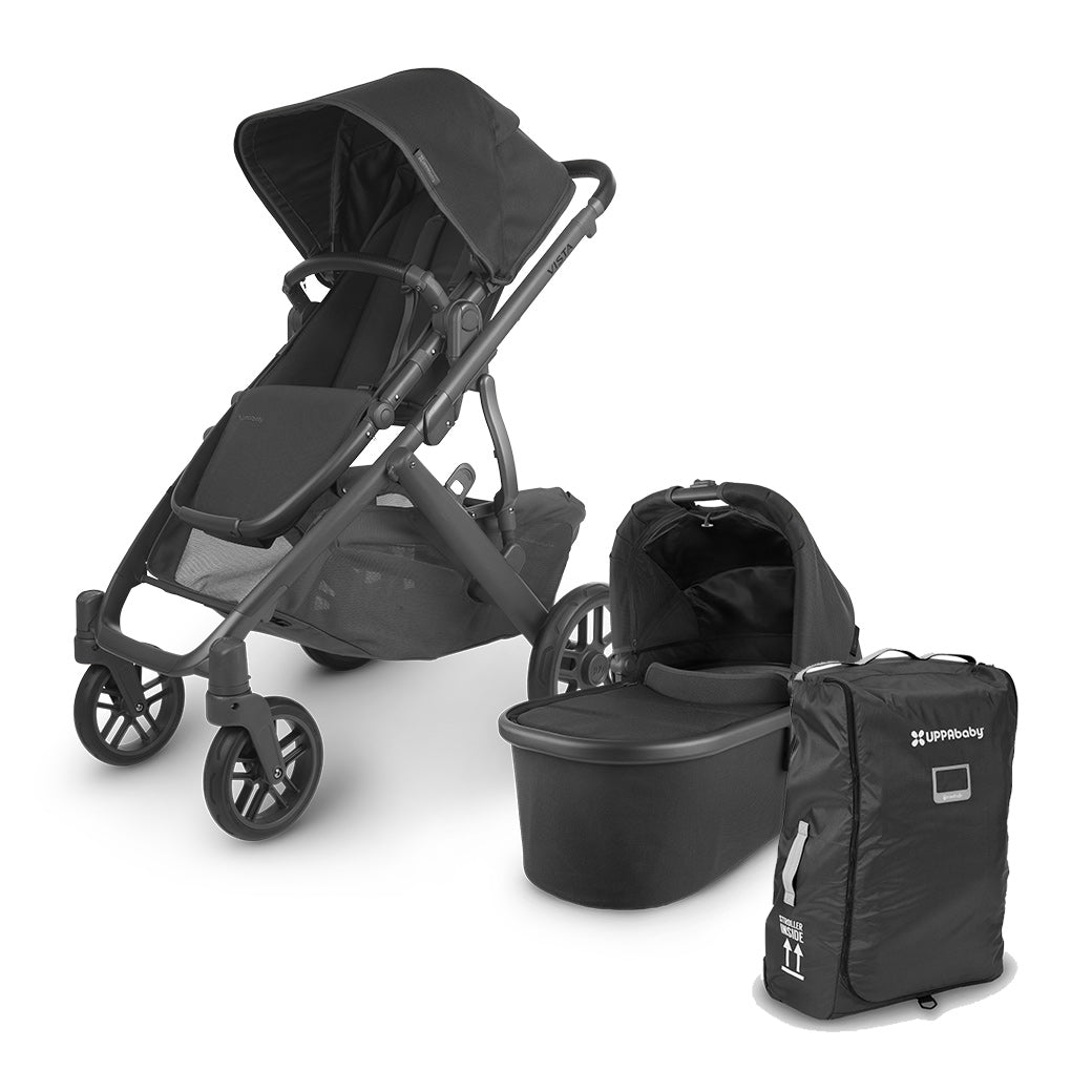 UPPAbaby VISTA V2 Stroller with the bassinet and Travel Bag Bundle in -- Color_Jake