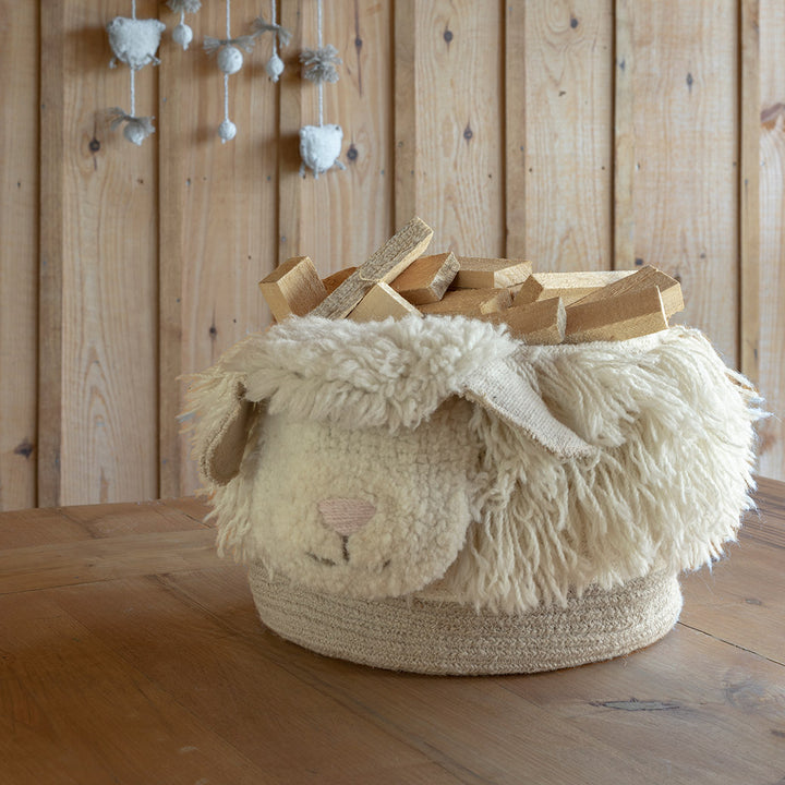 Pink Nose Sheep Woolable Basket