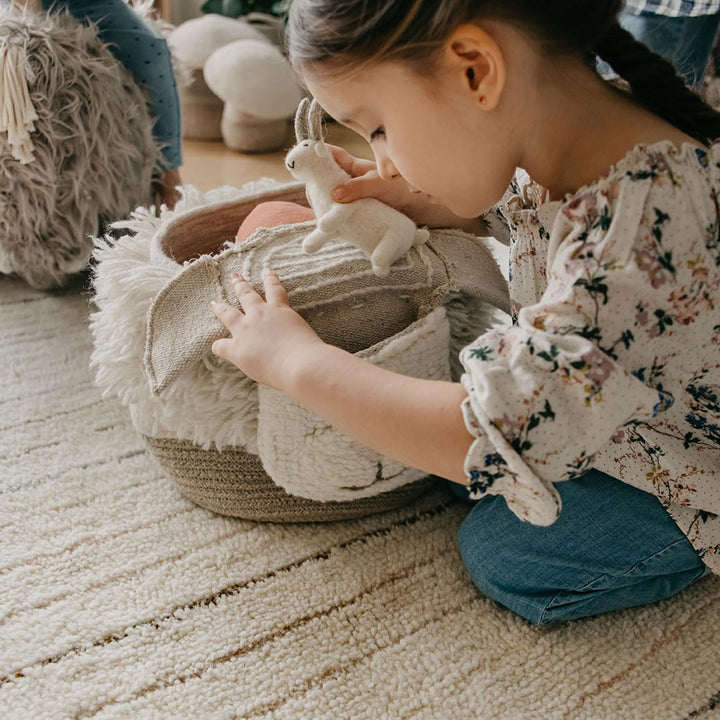 Pink Nose Sheep Woolable Basket