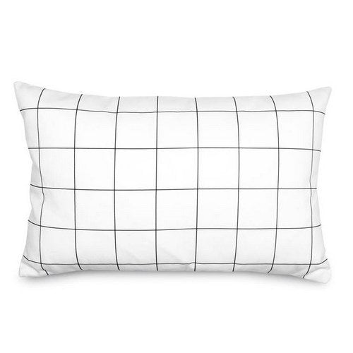 Small Grid Pillow in Black & White