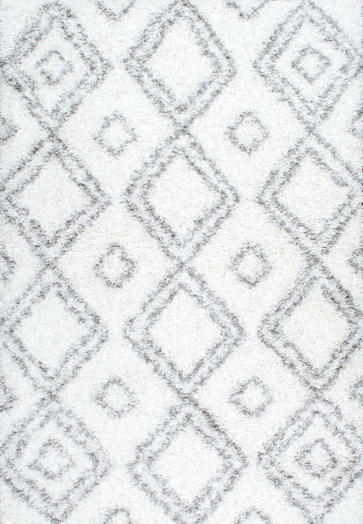 Iola Easy Shag Rug in White