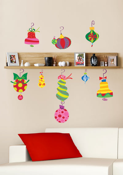 Holiday Ornaments Peel and Stick Giant Wall Decals