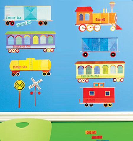 Wallies Train Ride Wall Stickers