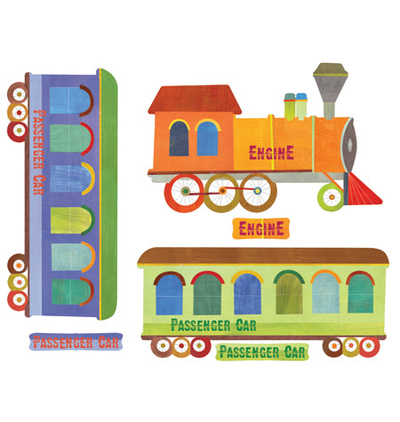 Wallies Train Ride Wall Stickers